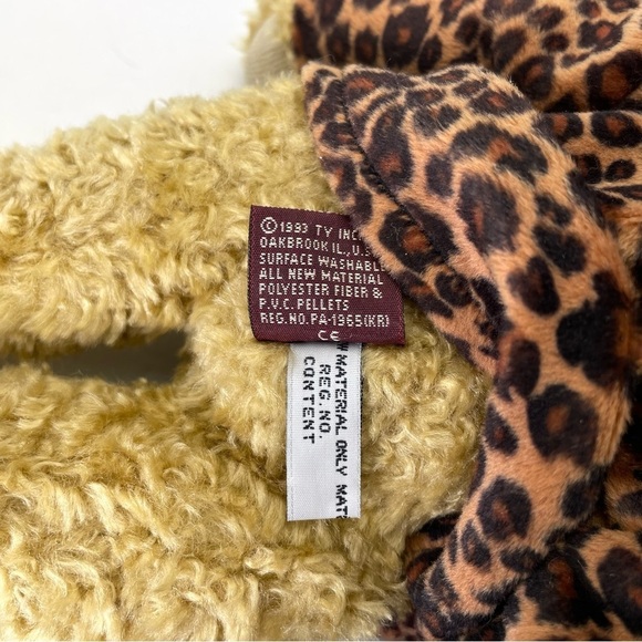 Isabella Leopard Print Jacket and Hat 13” Bear Ty 1993 - Picture 11 of 13